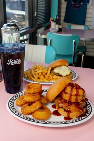 Fresh baked food at the diner